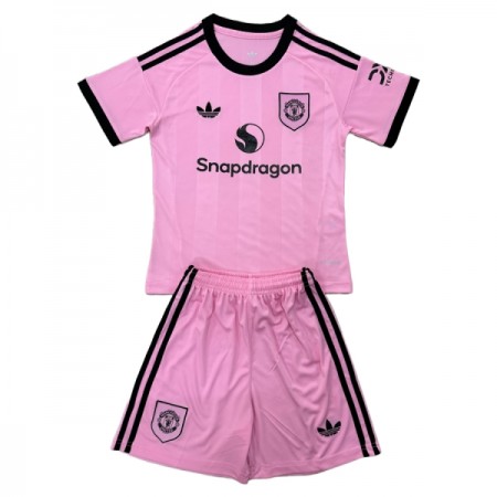 Virallinen pelipaita Manchester United Maalivahti 2025-26 Lyhythihainen Pinkki - Lasten ( + Lyhyet housut ) Virallinen pelipaita Manchester United Maalivahti 2025-26 Lyhythihainen Pinkki - Lasten ( + Lyhyet housut )